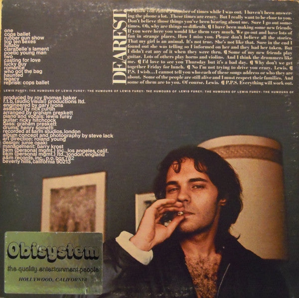 Lewis Furey : The Humours Of: (LP, Album)