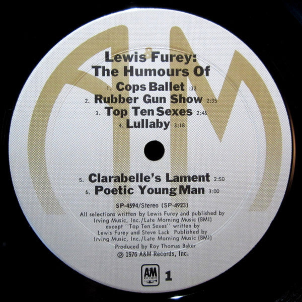 Lewis Furey : The Humours Of: (LP, Album)