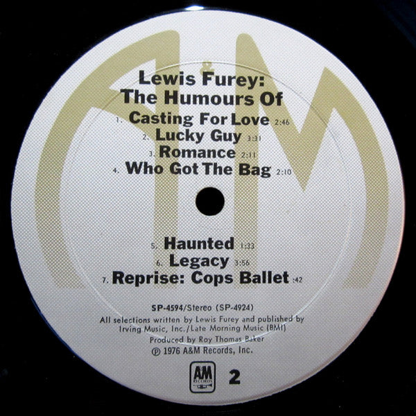 Lewis Furey : The Humours Of: (LP, Album)