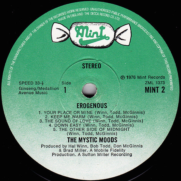The Mystic Moods Orchestra : Erogenous (LP, Album)