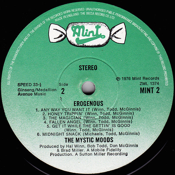 The Mystic Moods Orchestra : Erogenous (LP, Album)