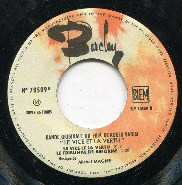 Michel Magne : Le Vice Et La Vertu (Bande Originale Du Film) (7", EP)