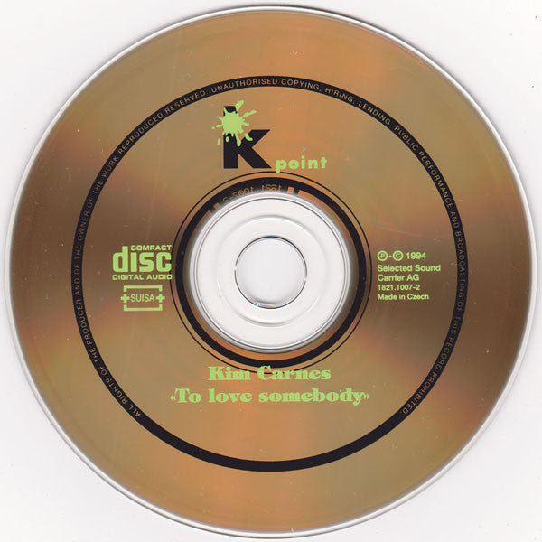 Kim Carnes : To Love Somebody (CD, Gol)