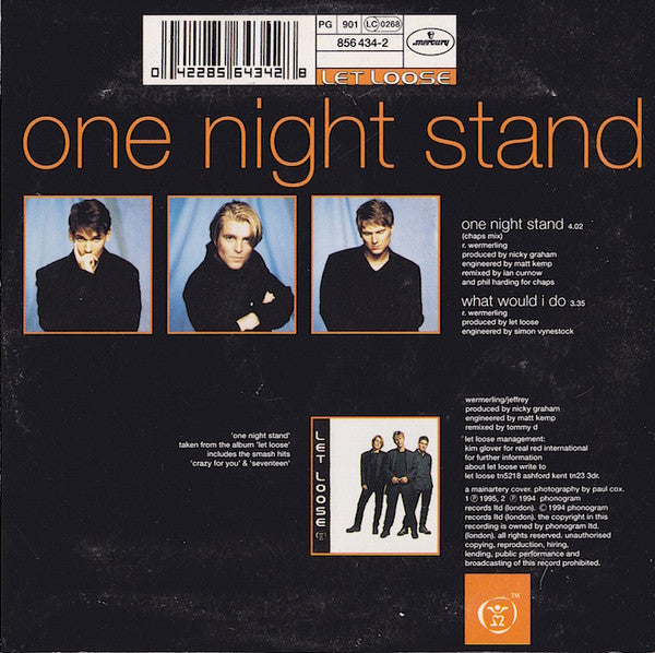 Let Loose : One Night Stand (CD, Single)