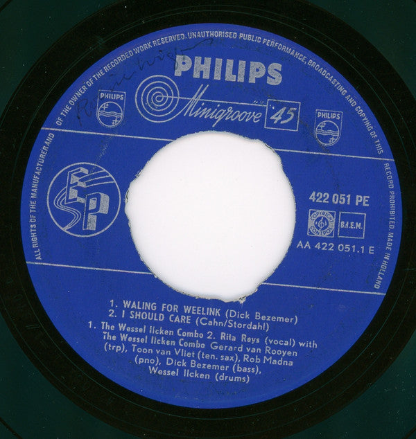 The Wessel Ilcken Combo With Rita Reys : The Wessel Ilcken Combo With Rita Reys (7", EP, Mono)