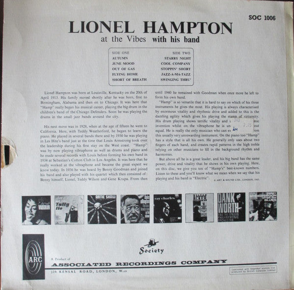 Lionel Hampton With His Band* : Plays Vibes With His Band (LP, Comp)