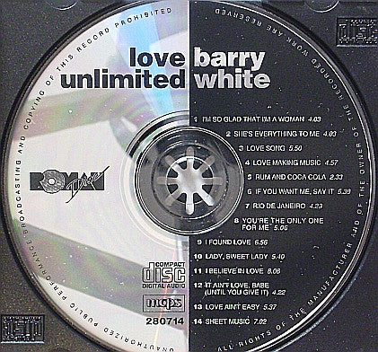 Barry White, Love Unlimited : Love Unlimited Barry White (CD, Comp)