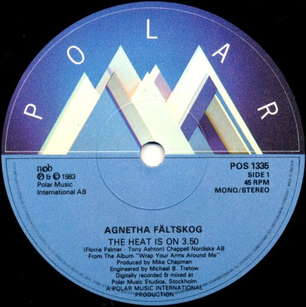 Agnetha Fältskog : The Heat Is On (7", Single)