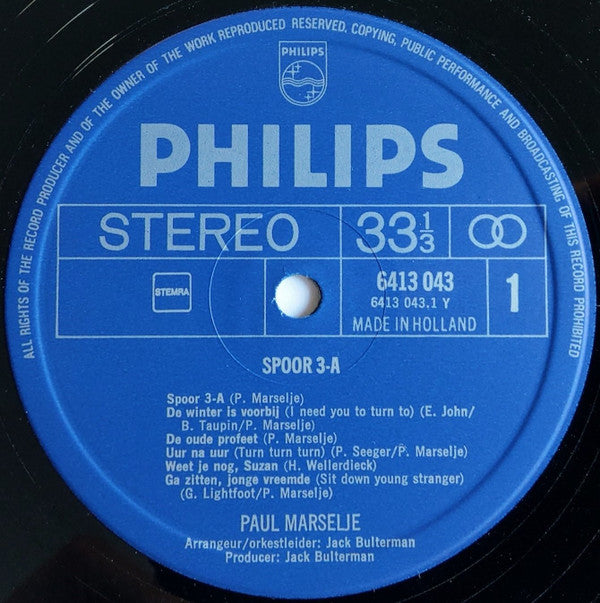 Paul Marselje : Spoor 3-A (LP, Album)