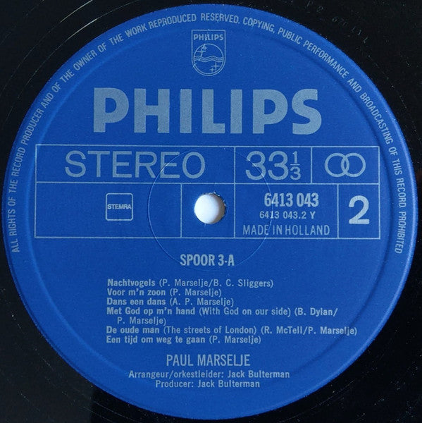 Paul Marselje : Spoor 3-A (LP, Album)