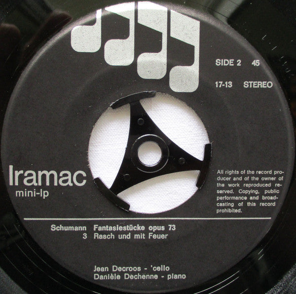 Jean Decroos & Danièle Dechenne* : Schumann Fantasiestücke Opus 73 (7", EP, Gat)