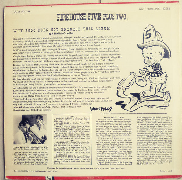 Firehouse Five Plus Two : Vol. 5: Goes South! (LP, Album)