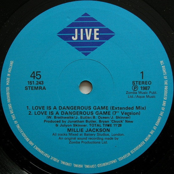 Millie Jackson : Love Is A Dangerous Game (12")