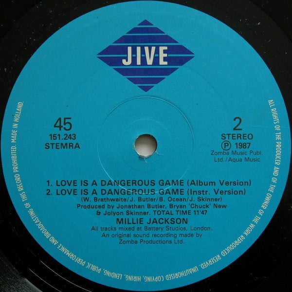 Millie Jackson : Love Is A Dangerous Game (12")