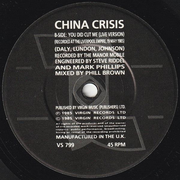 China Crisis : You Did Cut Me (7", Single)