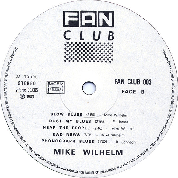 Mike Wilhelm : Mike Wilhelm (LP, Album, RE)