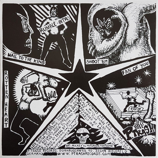 The Plutones / Los Raw Gospels : The Plutones / Los Raw Gospels (7", EP, Ltd)