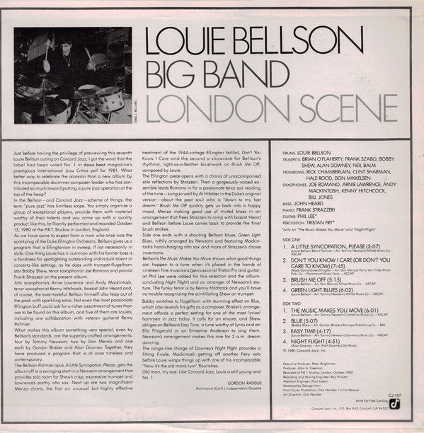 Louie Bellson Big Band : London Scene (LP, Album)