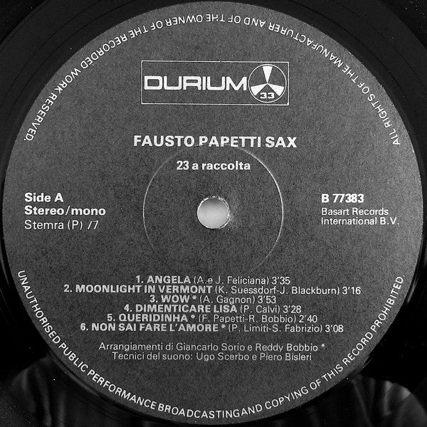Fausto Papetti : 23a Raccolta (LP, Album)