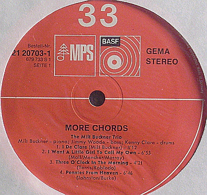 Milt Buckner : More Chords (LP, Album, RE)