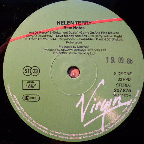 Helen Terry : Blue Notes (LP, Album)