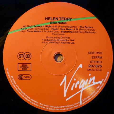 Helen Terry : Blue Notes (LP, Album)