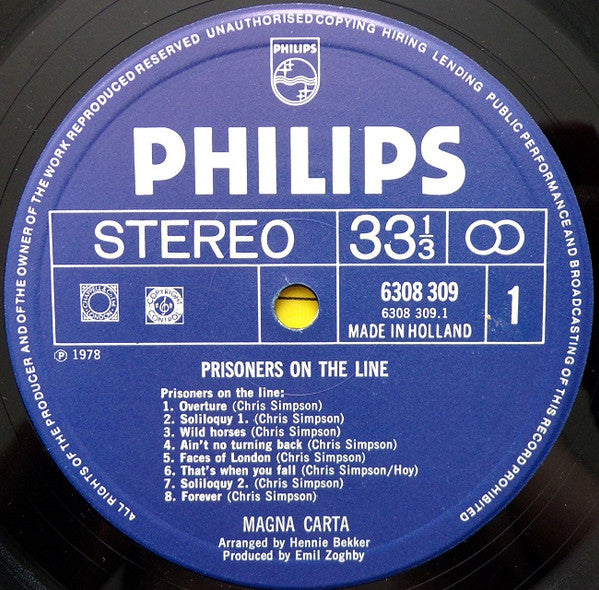 Magna Carta : Prisoners On The Line (LP, Album)