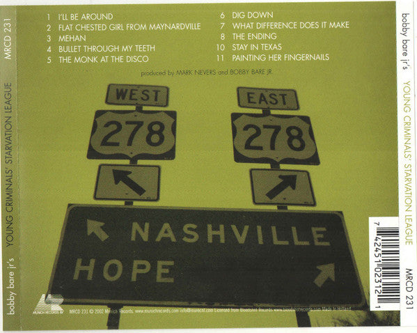 Bobby Bare Jr's Young Criminals Starvation League : Bobby Bare Jr's Young Criminals Starvation League (CD, Album)