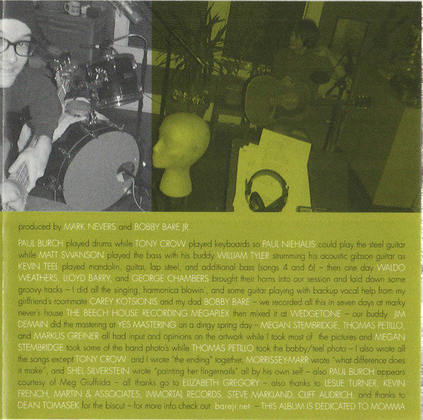 Bobby Bare Jr's Young Criminals Starvation League : Bobby Bare Jr's Young Criminals Starvation League (CD, Album)