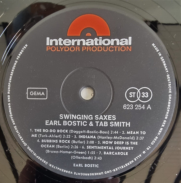 Earl Bostic & Tab Smith : Swinging Saxes (LP, Album)