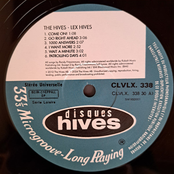The Hives : Lex Hives (LP, Album + LP, Pin + RSD, RE)