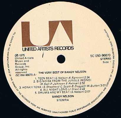 Sandy Nelson : The Very Best Of Sandy Nelson (LP, Comp)