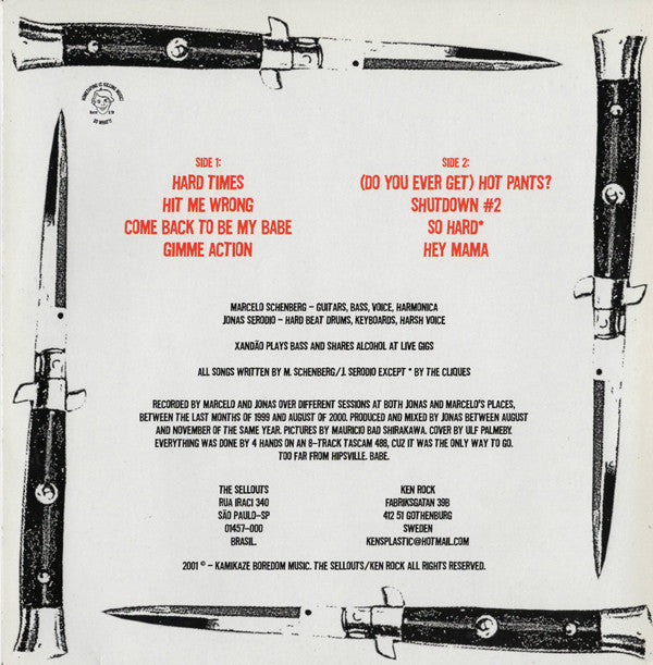 The Sellouts : Songs For A Knife Fight (10")