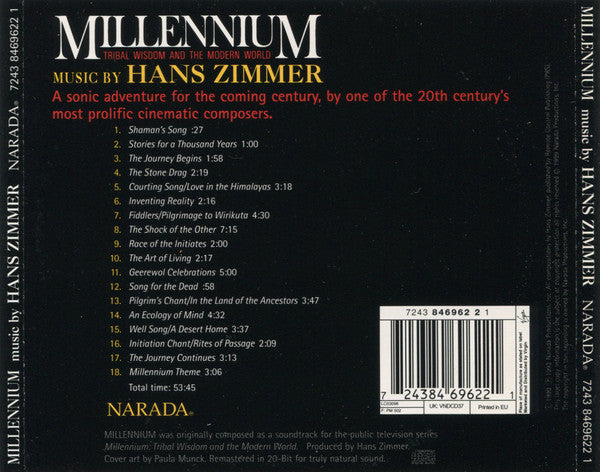Hans Zimmer : Millennium - Tribal Wisdom And The Modern World (CD, Album, RM)