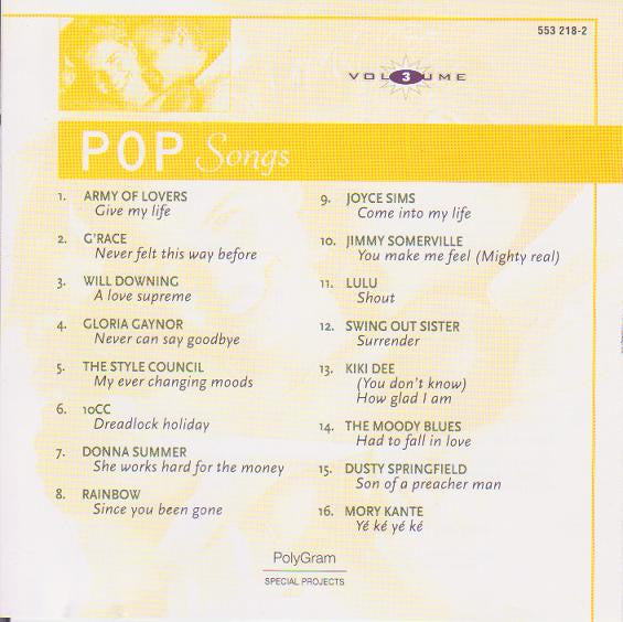 Various : The Music Document Pop Songs Volume 3 (CD, Comp)