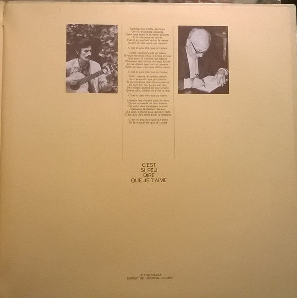 Jean Ferrat : Ferrat Chante Aragon (LP, Album, RE)