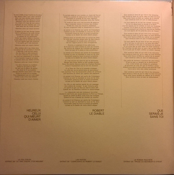 Jean Ferrat : Ferrat Chante Aragon (LP, Album, RE)