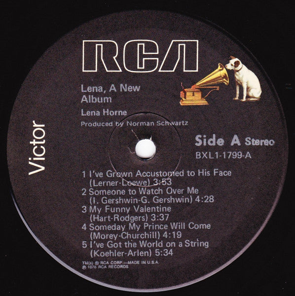 Lena Horne : Lena, A New Album (LP, Album, RE)