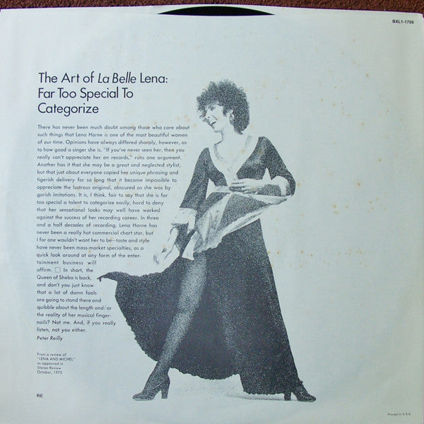 Lena Horne : Lena, A New Album (LP, Album, RE)