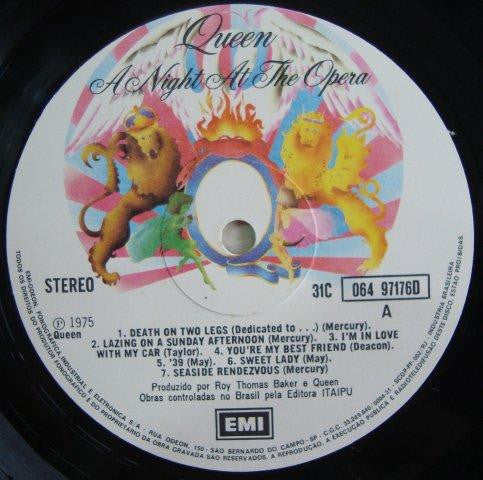 Queen : A Night At The Opera (LP, Album, RE, Gat)