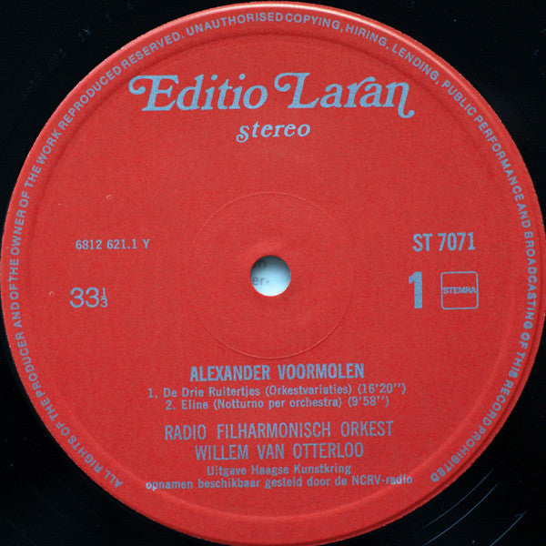Alexander Voormolen : Orkestwerken (LP)