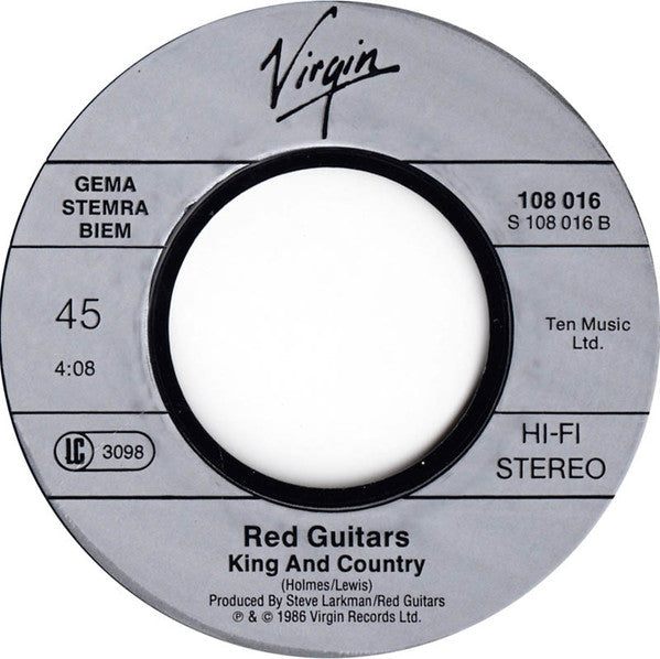 Red Guitars : National Avenue (Sunday Afternoon) (7", Single)