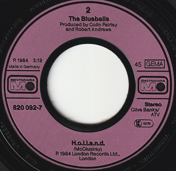 The Bluebells : I'm Falling (7", Single)