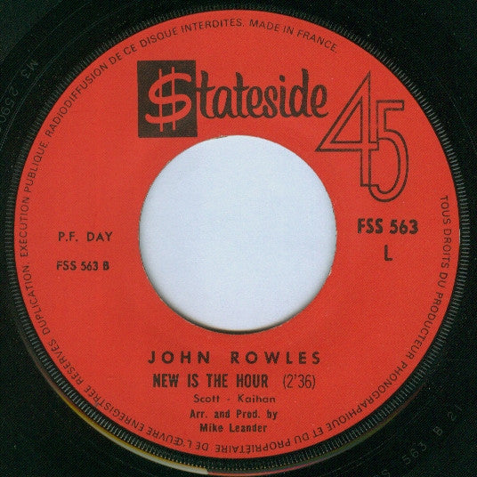John Rowles : If I Only Had Time (7", Single, 2nd)
