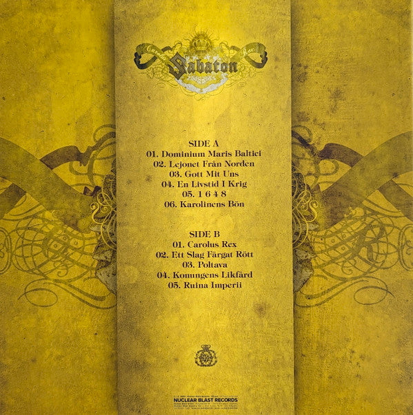 Sabaton : Carolus Rex (LP, Album, RE, RP, Swe)