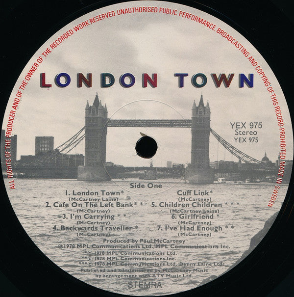 Wings (2) : London Town (LP, Album)
