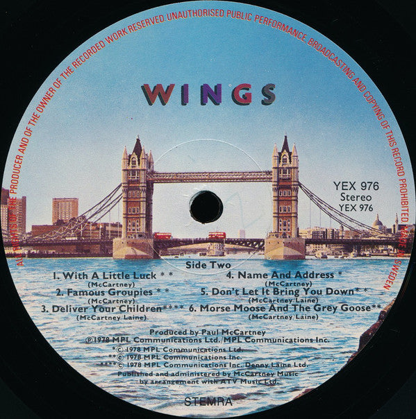 Wings (2) : London Town (LP, Album)