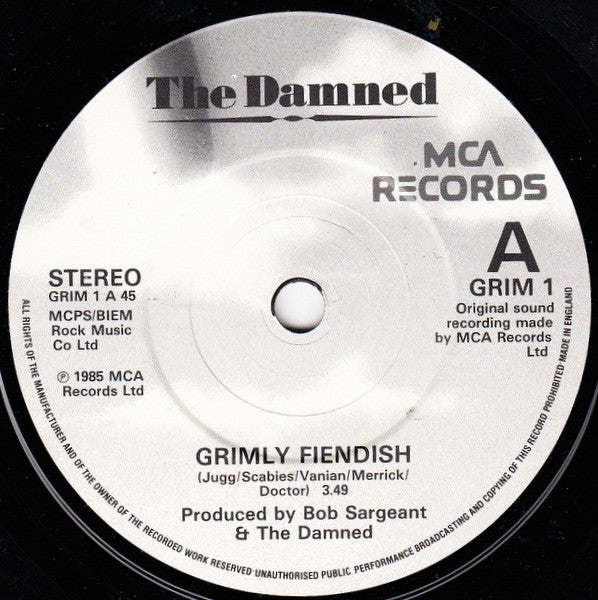 The Damned : Grimly Fiendish (7", Single, Gat)