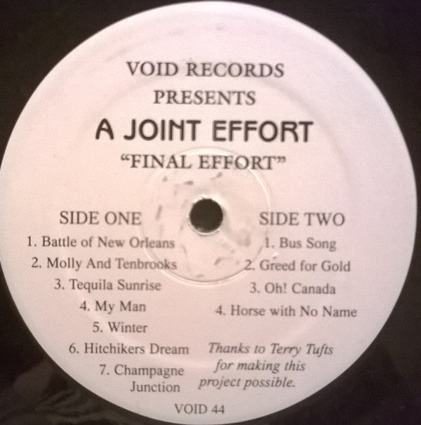 A Joint Effort : Final Effort (LP, Album, Ltd, RE)