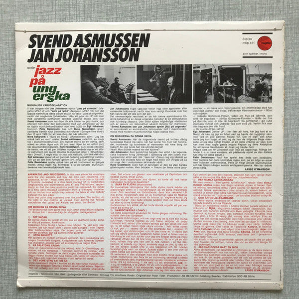 Svend Asmussen, Jan Johansson : Svend Asmussen Och Jan Johansson Spelar Jazz På Ungerska (LP, Album)